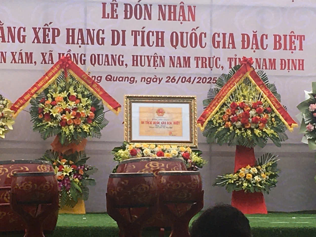 LỄ ĐÓN NHẬN BẰNG DI TÍCH QUỐC GIA ĐẶC BIỆT ĐỀN XÁM