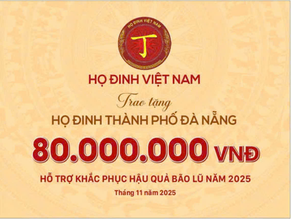 TRAO QUÀ HỖ TRỢ CÁC GIA ĐÌNH HỌ ĐINH QN- ĐN BỊ THIỆT HẠI DO BÃO LŨ