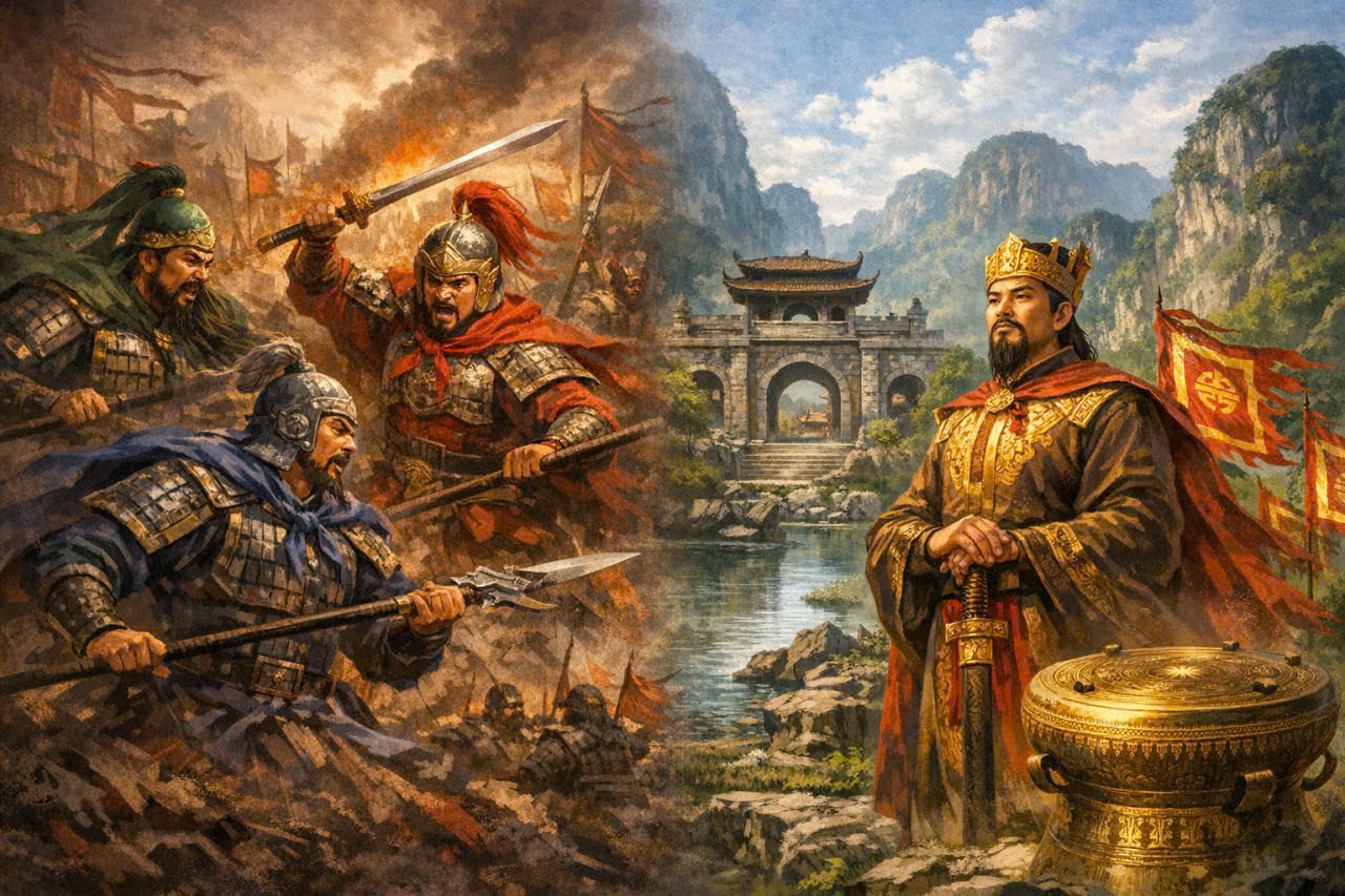 NHÀ ĐINH VÀ BÀI HỌC TAM QUỐC:  KHÔNG DỰNG TRƯỜNG THÀNH MÀ DỰNG THẾ NƯỚC.