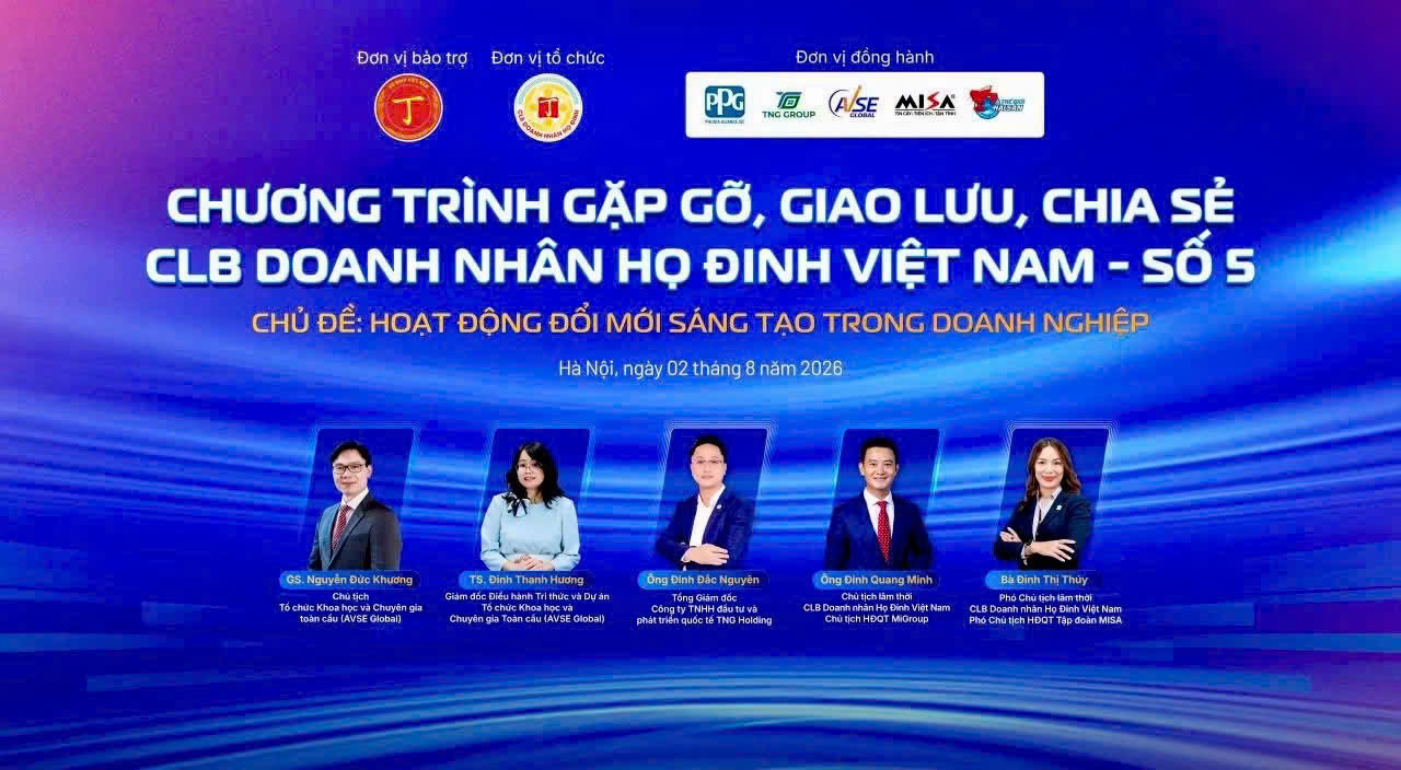 CLB DOANH NHÂN HỌ ĐINH VIỆT NAM - TỌA ĐÀM ĐỔI MỚI SÁNG TẠO ĐỂ BỨT PHÁ VÀ PHÁT TRIỂN BỀN VỮNG
